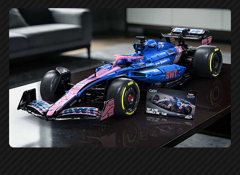Konstruktoriaus kaladėlės CaDA Bolidas BWT Alpine F1 Team A525 Formulė 2173 elementai