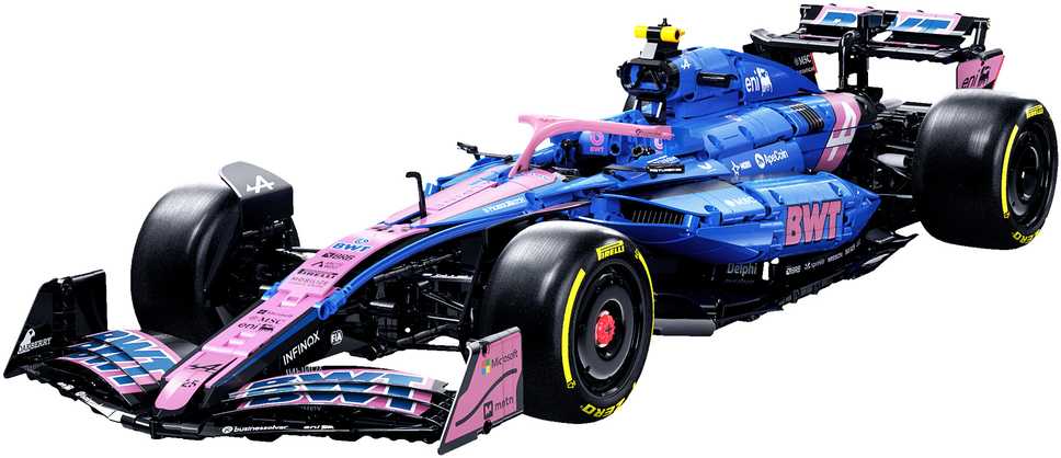 Konstruktoriaus kaladėlės CaDA Bolidas BWT Alpine F1 Team A525 Formulė 2173 elementai