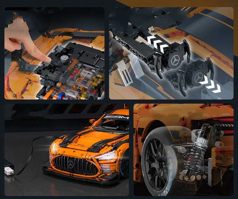 Konstruktorius CaDA Mercedes AMG GT3 1/8 (5466 dalių)