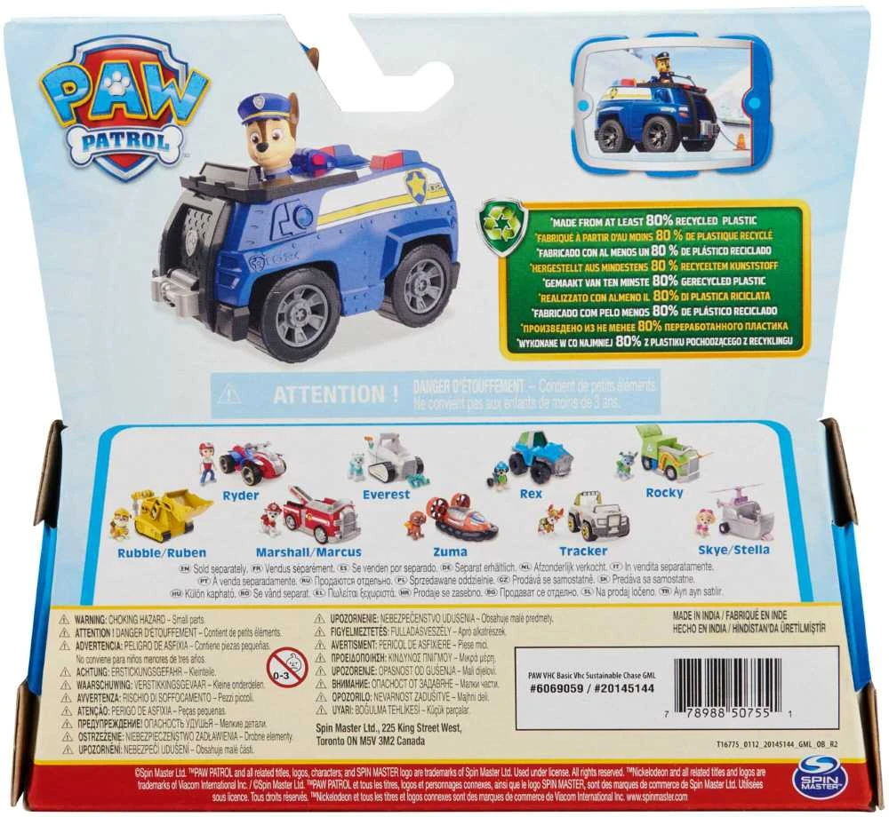 Spin Master PAW PATROL transporto priemonė Basic Sustainable Chase, 6071210