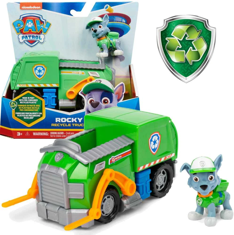 Spin Master PAW PATROL transporto priemonė Basic Sustainable Rocky, 6071213