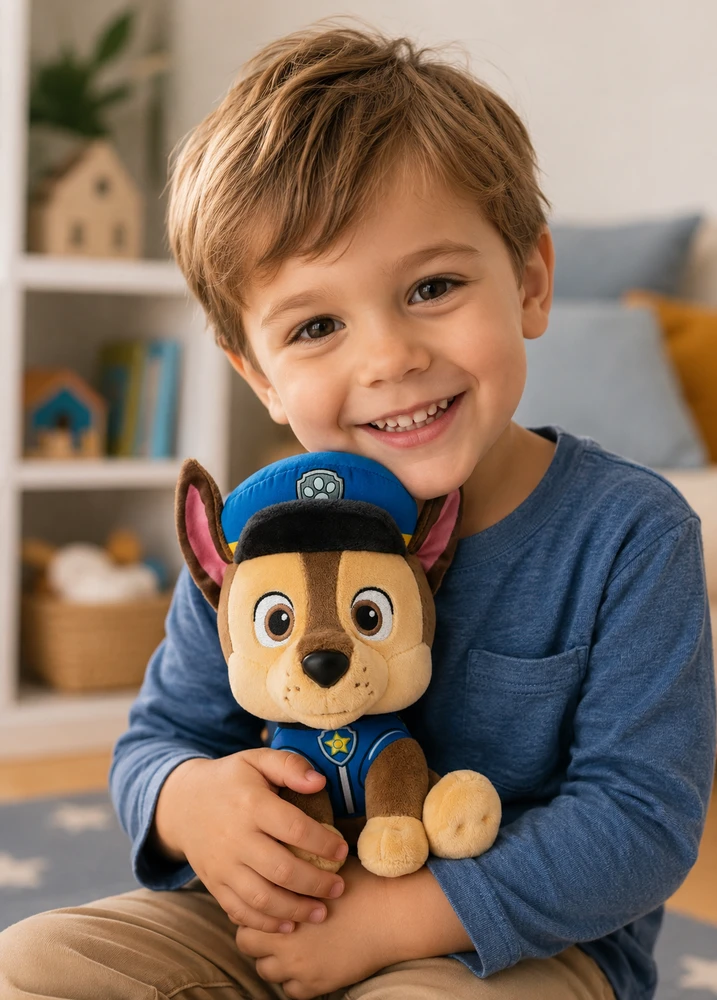 Spin Master PAW PATROL Pliušinis šuniukas-patrulis CHASE, 22cm