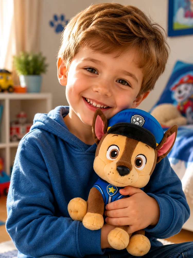 Spin Master PAW PATROL Pliušinis šuniukas-patrulis CHASE, 22cm