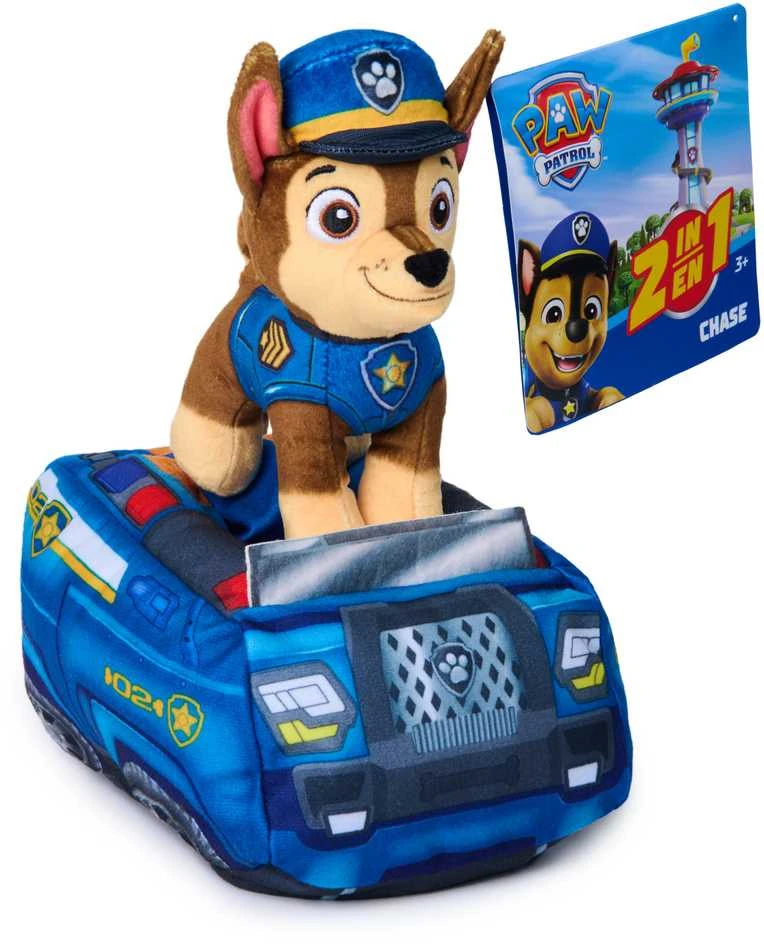 Spin Master Paw Patrol - 2 viename pliušinis automobilis su Chase 15 cm (6075428)