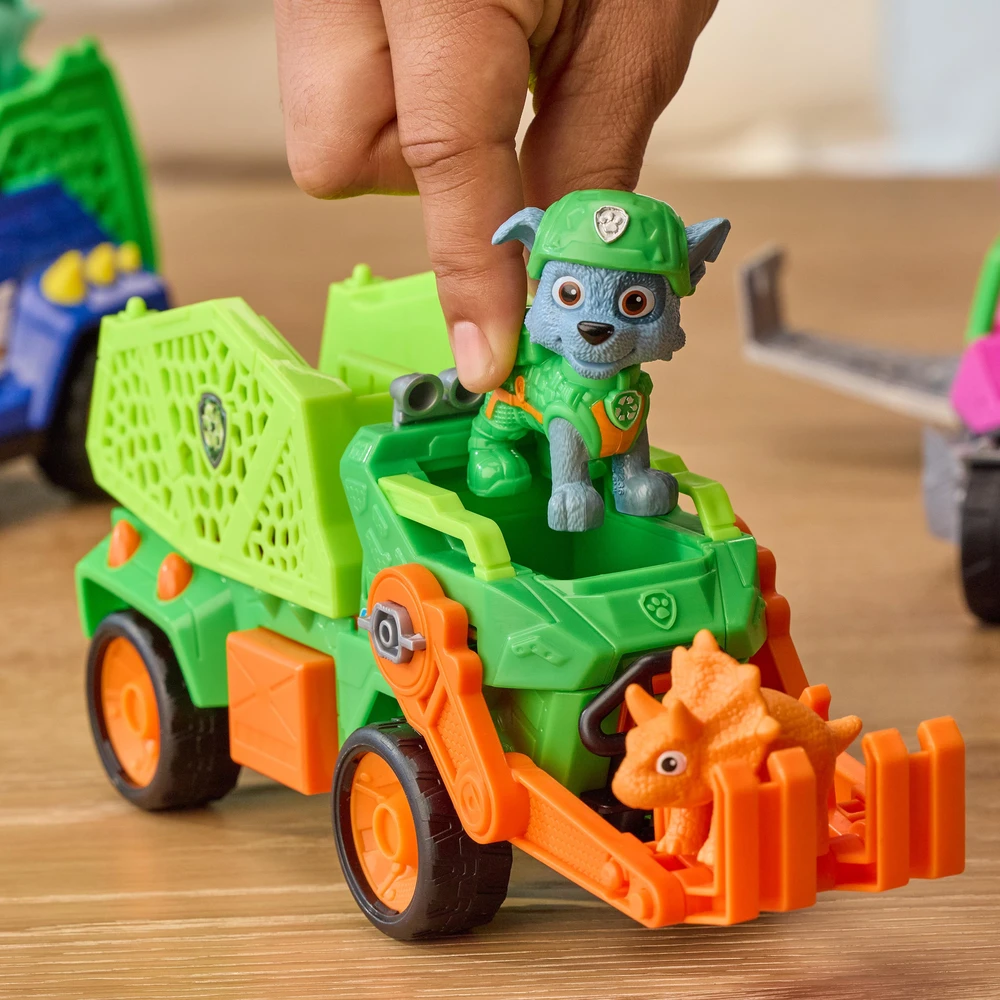 Spin Master PAW PATROL transporto priemonė Dino Theme Rocky, 6075772