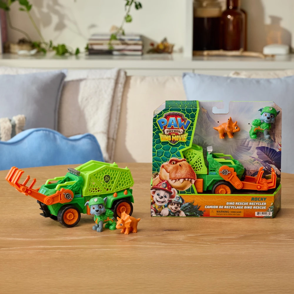 Spin Master PAW PATROL transporto priemonė Dino Theme Rocky, 6075772