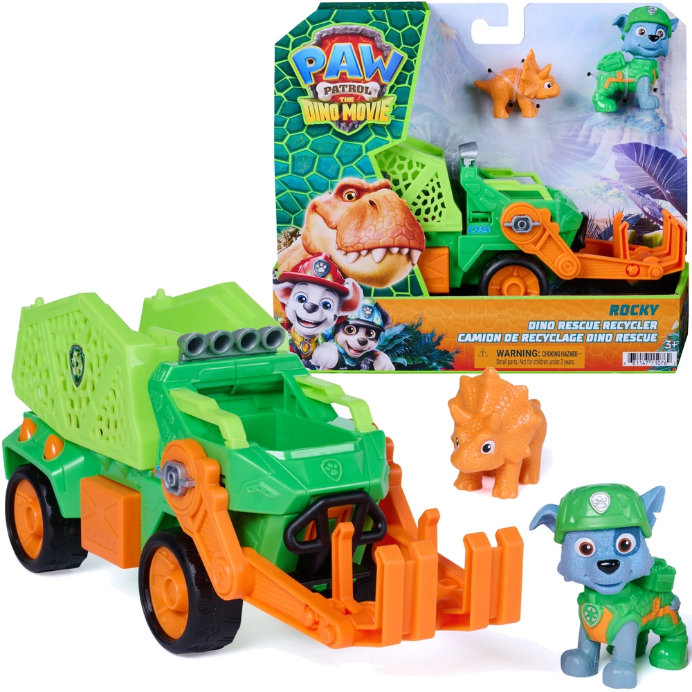 Spin Master PAW PATROL transporto priemonė Dino Theme Rocky, 6075772