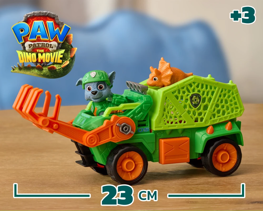 Spin Master PAW PATROL transporto priemonė Dino Theme Rocky, 6075772