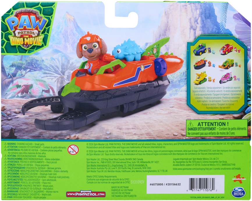 Spin Master PAW PATROL transporto priemonė Dino Theme Zuma, 6075773