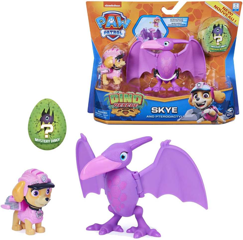 Psi Patrol Dino Rescue Figūrėlė Skye I Dinozaur Pterodaktyl