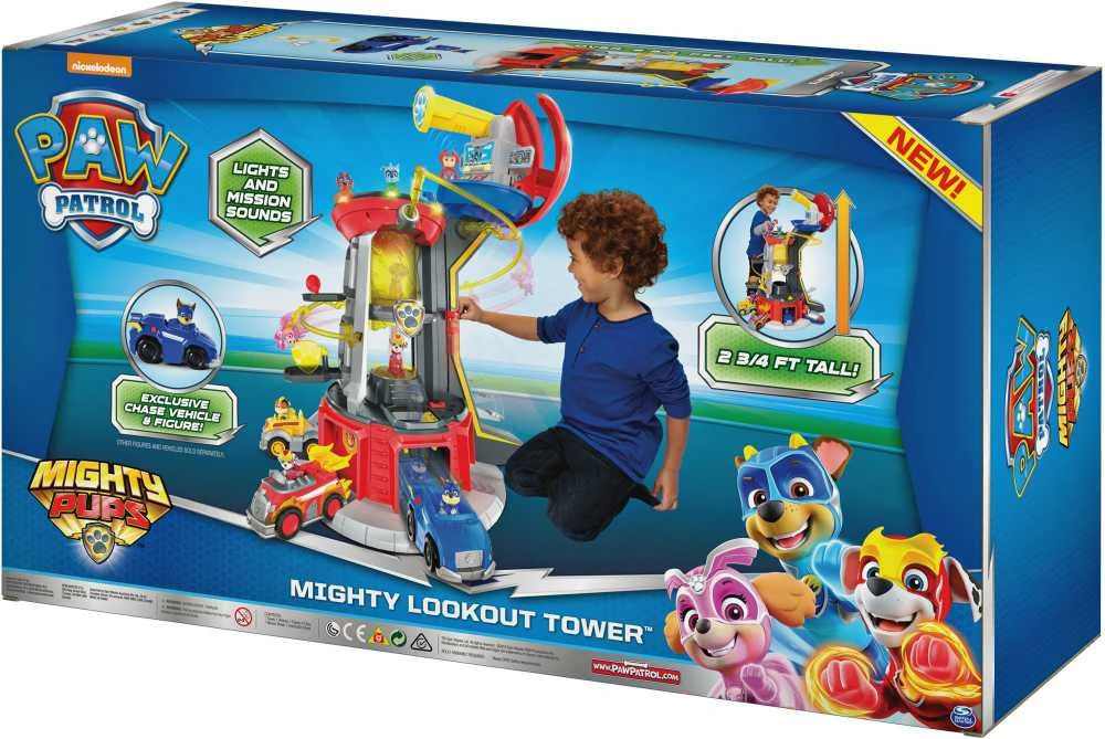 Šunyčių patrulių apžvalgos bokštas Spin Master PAW PATROL + transporto priemonė su Čeiso figūrėle