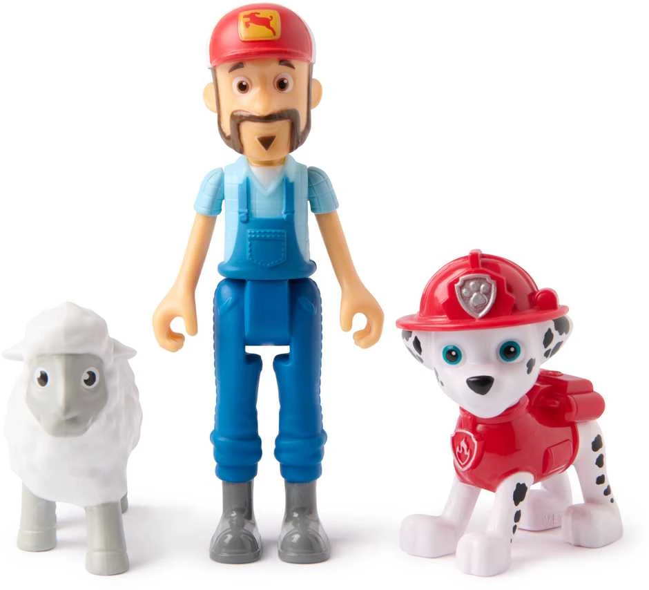 Paw Patrol 3 figūrėlės Ūkininkas Al ir avys Marshall Nuotykių įlankos rinkinys