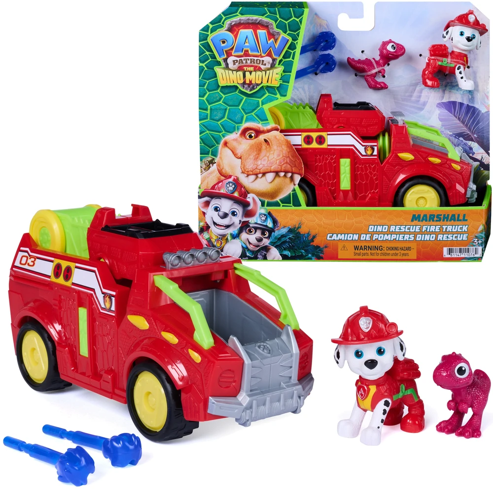 Spin Master PAW PATROL transporto priemonė Dino Theme Marshall, 6075757