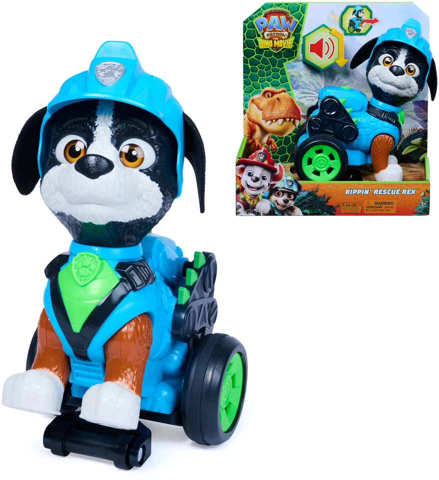 Paw Patrol ir dinozaurų Dino Rex interaktyvi figūrėlė su garsu 20 cm
