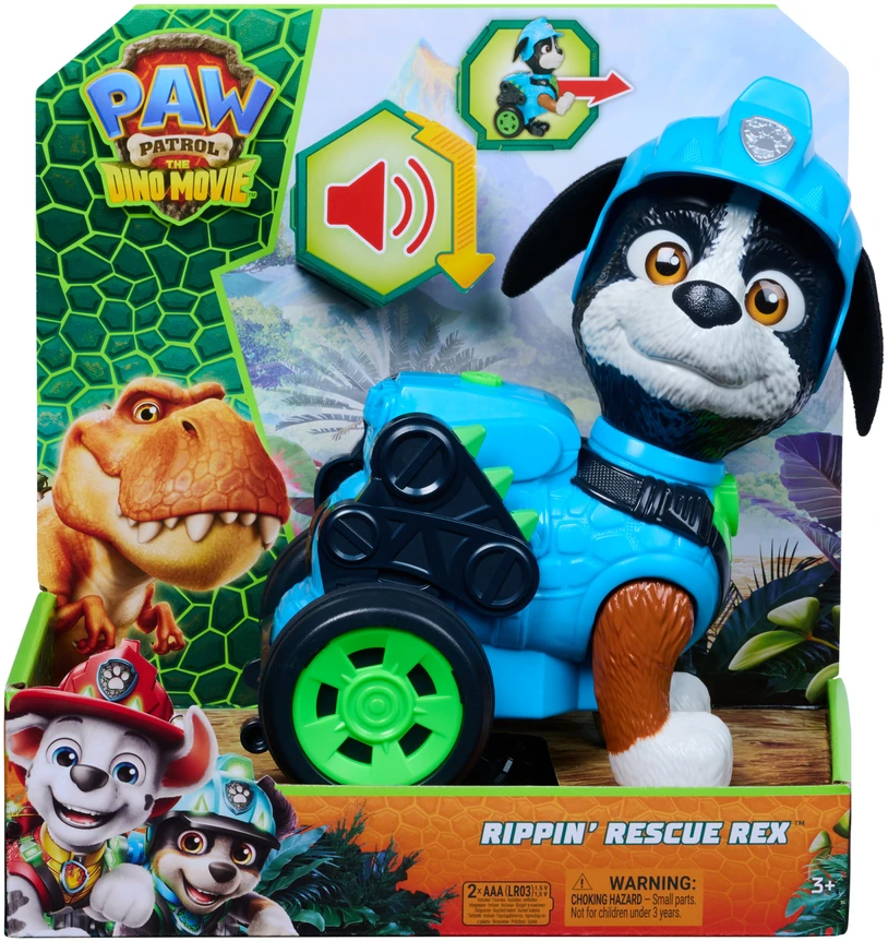 Paw Patrol ir dinozaurų Dino Rex interaktyvi figūrėlė su garsu 20 cm