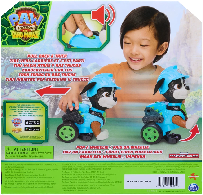 Paw Patrol ir dinozaurų Dino Rex interaktyvi figūrėlė su garsu 20 cm