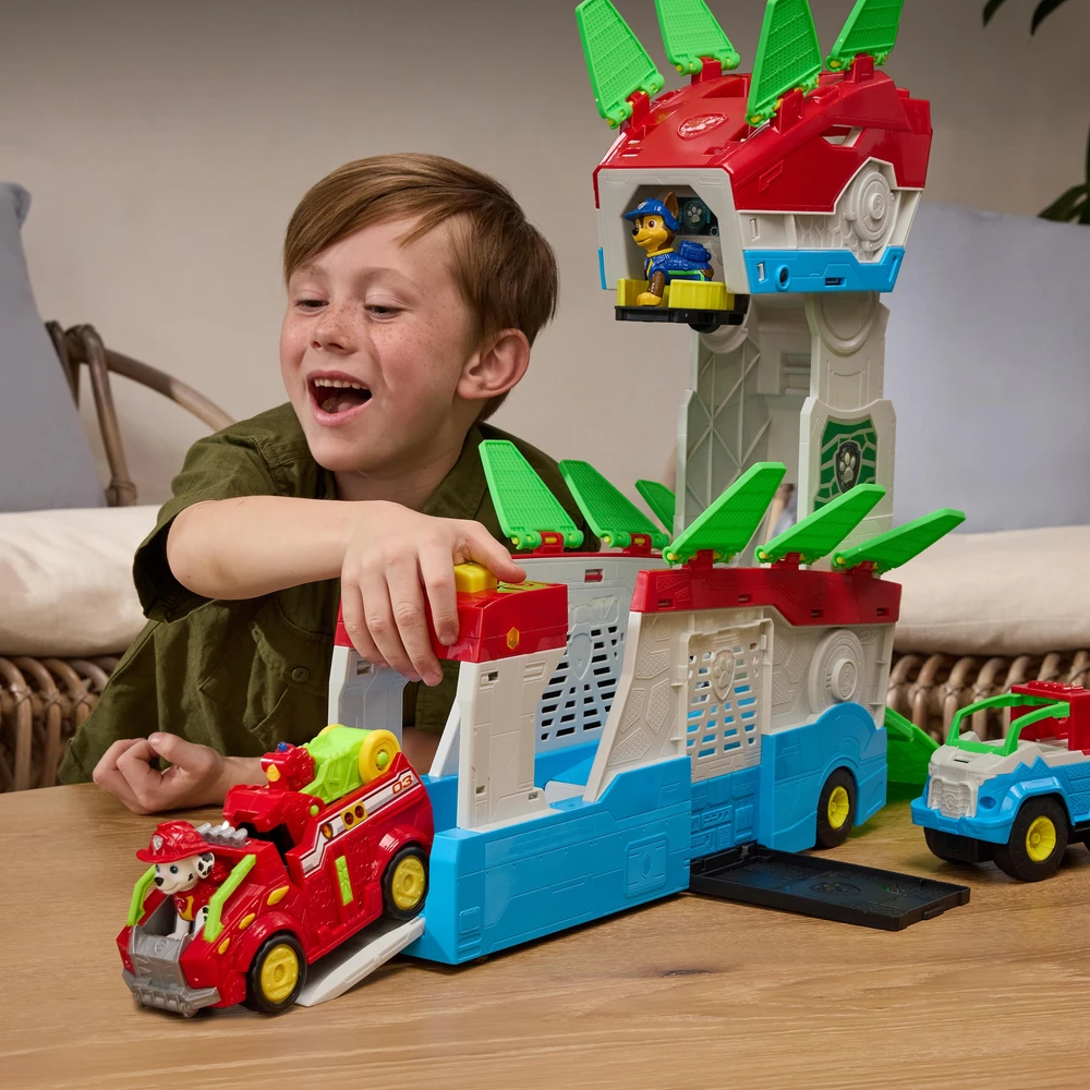 Spin Master PAW PATROL transporto priemonės žaidimų rinkinys Dino Mobile Headquarters, 6076044