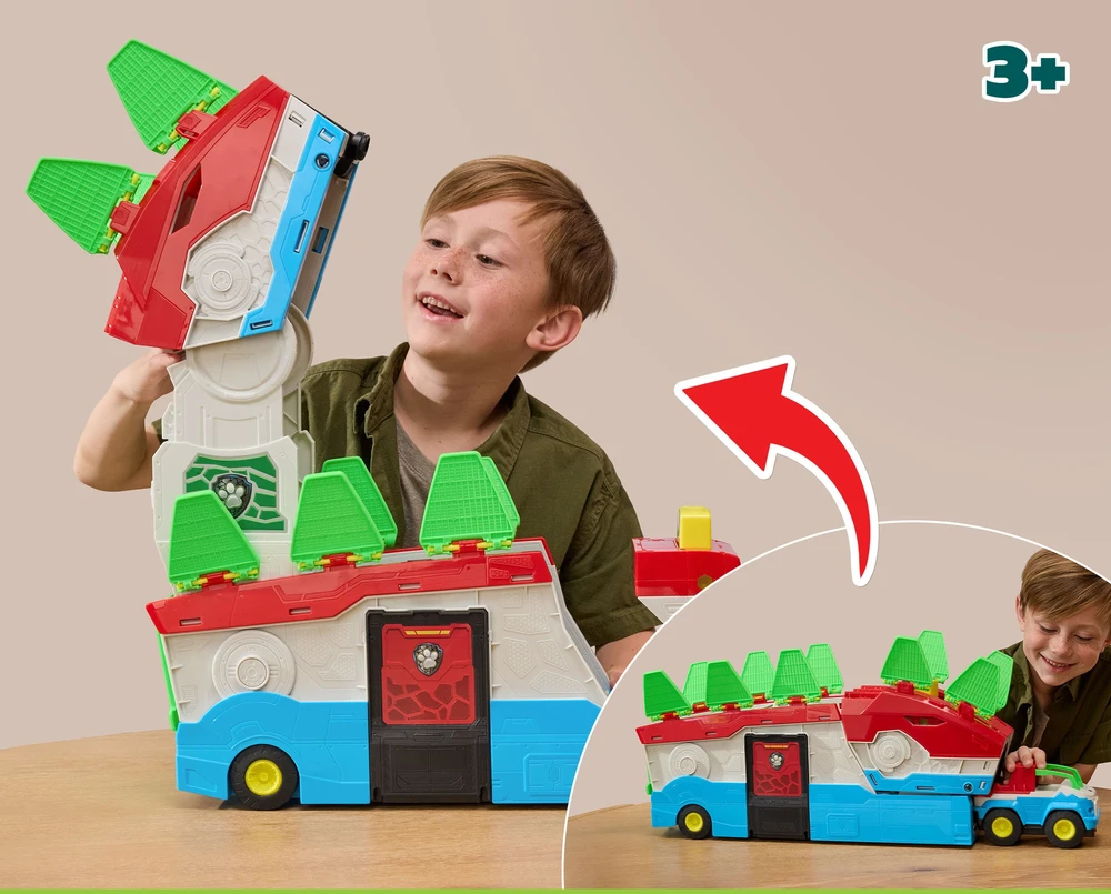 Spin Master PAW PATROL transporto priemonės žaidimų rinkinys Dino Mobile Headquarters, 6076044