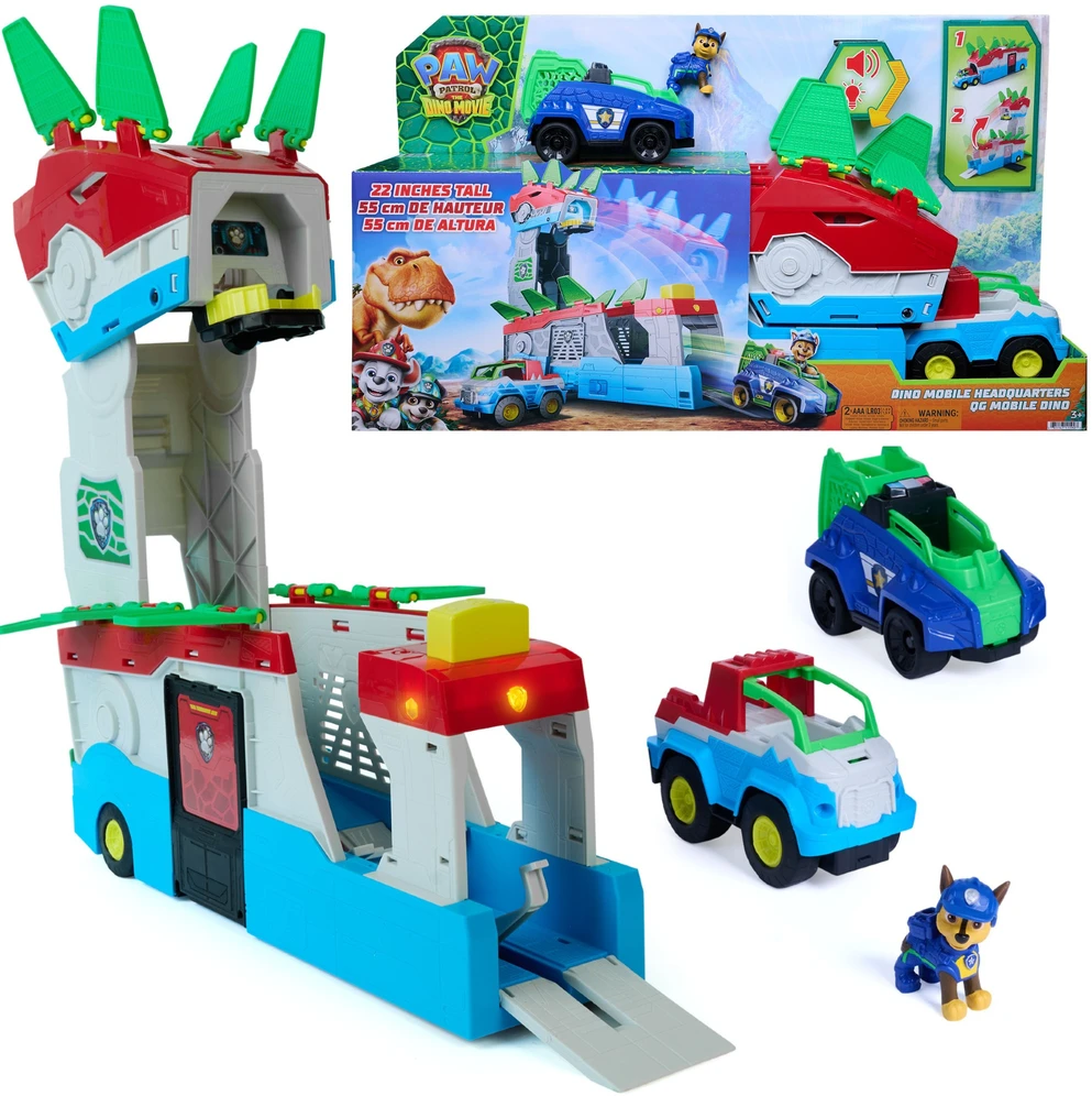 Spin Master PAW PATROL transporto priemonės žaidimų rinkinys Dino Mobile Headquarters, 6076044