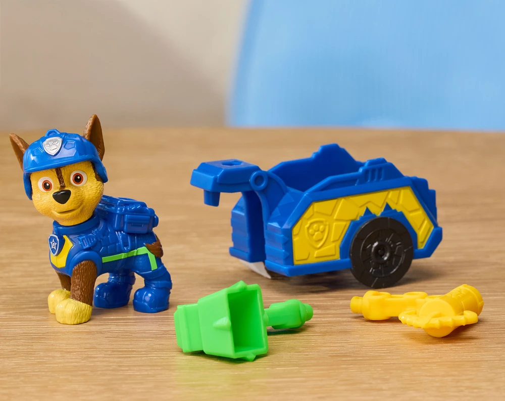 Spin Master Šuniukų patrulis ir dinozaurai Figūrėlė Chase su gelbėjimu, priekaba ir priedai, dino filmas