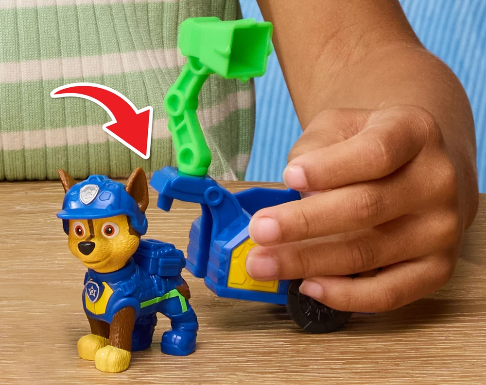 Spin Master Šuniukų patrulis ir dinozaurai Figūrėlė Chase su gelbėjimu, priekaba ir priedai, dino filmas