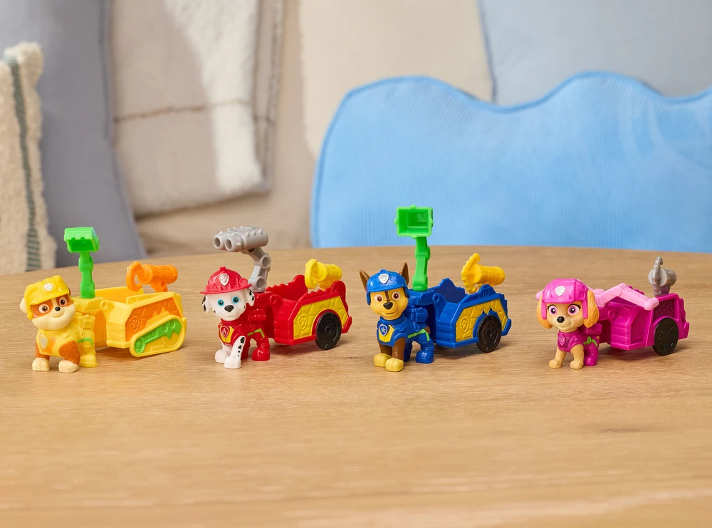Spin Master Šuniukų patrulis ir dinozaurai Figūrėlė Chase su gelbėjimu, priekaba ir priedai, dino filmas