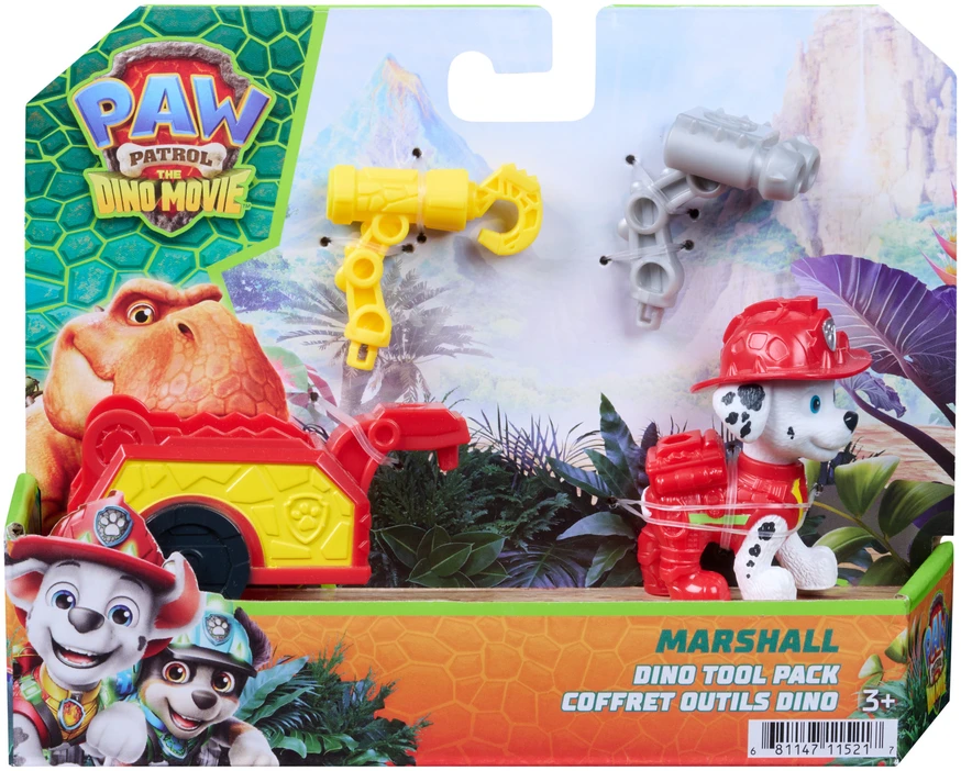 Spin Master Paw Patrol ir dinozaurai Figūrėlė Marshall su gelbėjimo priekaba ir priedai Dino Film
