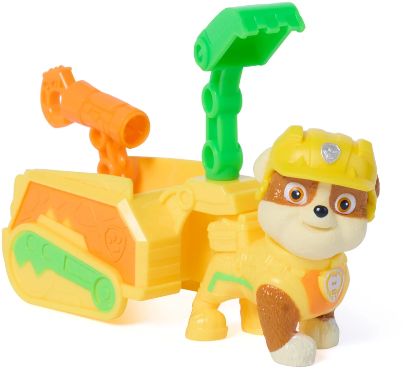Spin Master Paw Patrol ir dinozaurai Figūrėlė Rubble su gelbėjimo priekaba ir priedais Dino Film