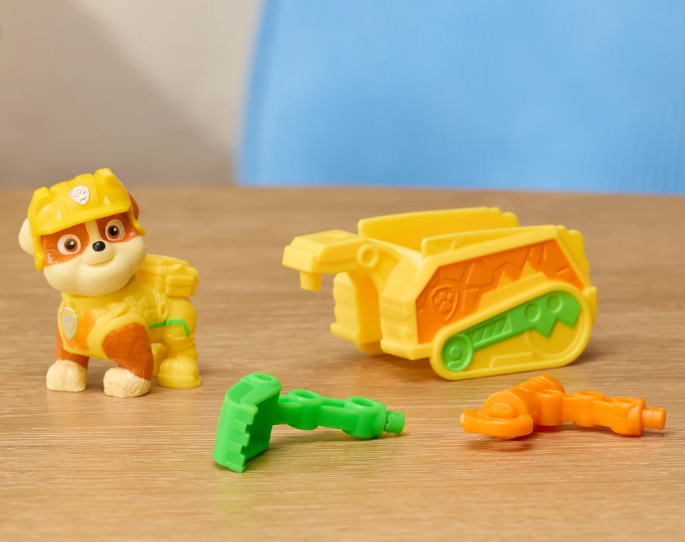 Spin Master Paw Patrol ir dinozaurai Figūrėlė Rubble su gelbėjimo priekaba ir priedais Dino Film