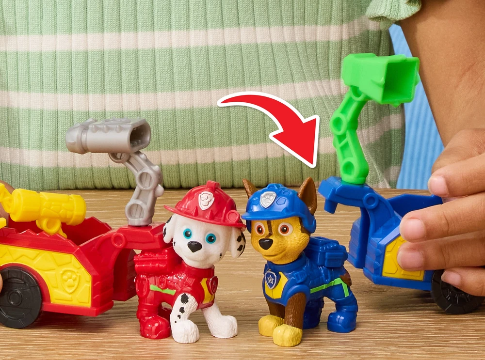 Spin Master Paw Patrulis ir dinozaurai Figūrėlė Skye su gelbėjimo priekaba ir priedai