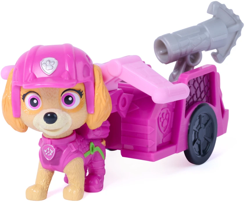 Spin Master Paw Patrulis ir dinozaurai Figūrėlė Skye su gelbėjimo priekaba ir priedai