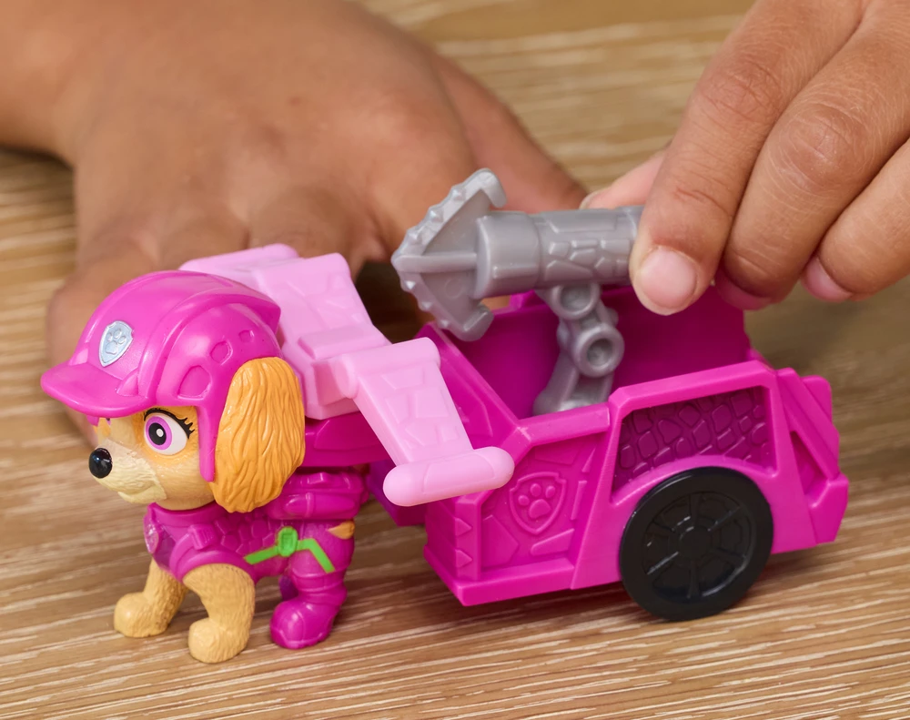 Spin Master Paw Patrulis ir dinozaurai Figūrėlė Skye su gelbėjimo priekaba ir priedai