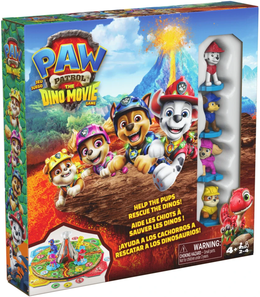 Sm Games Puzzles Psi Patrol i Dinozaury Gra planszowa Dino Movie Wulkan