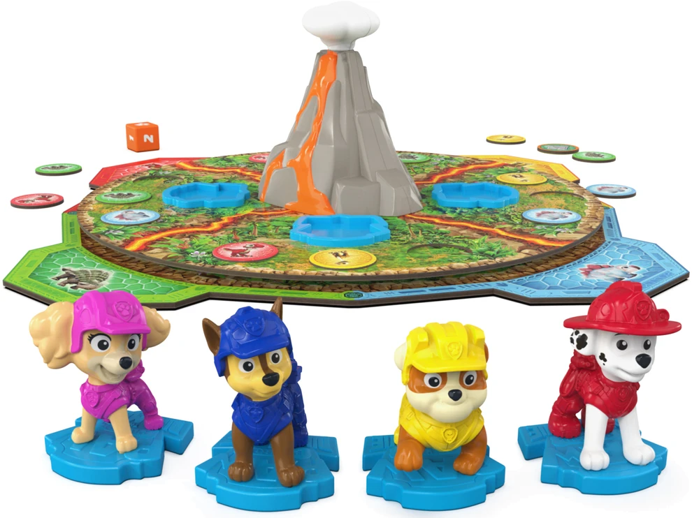 Sm Games Puzzles Psi Patrol i Dinozaury Gra planszowa Dino Movie Wulkan