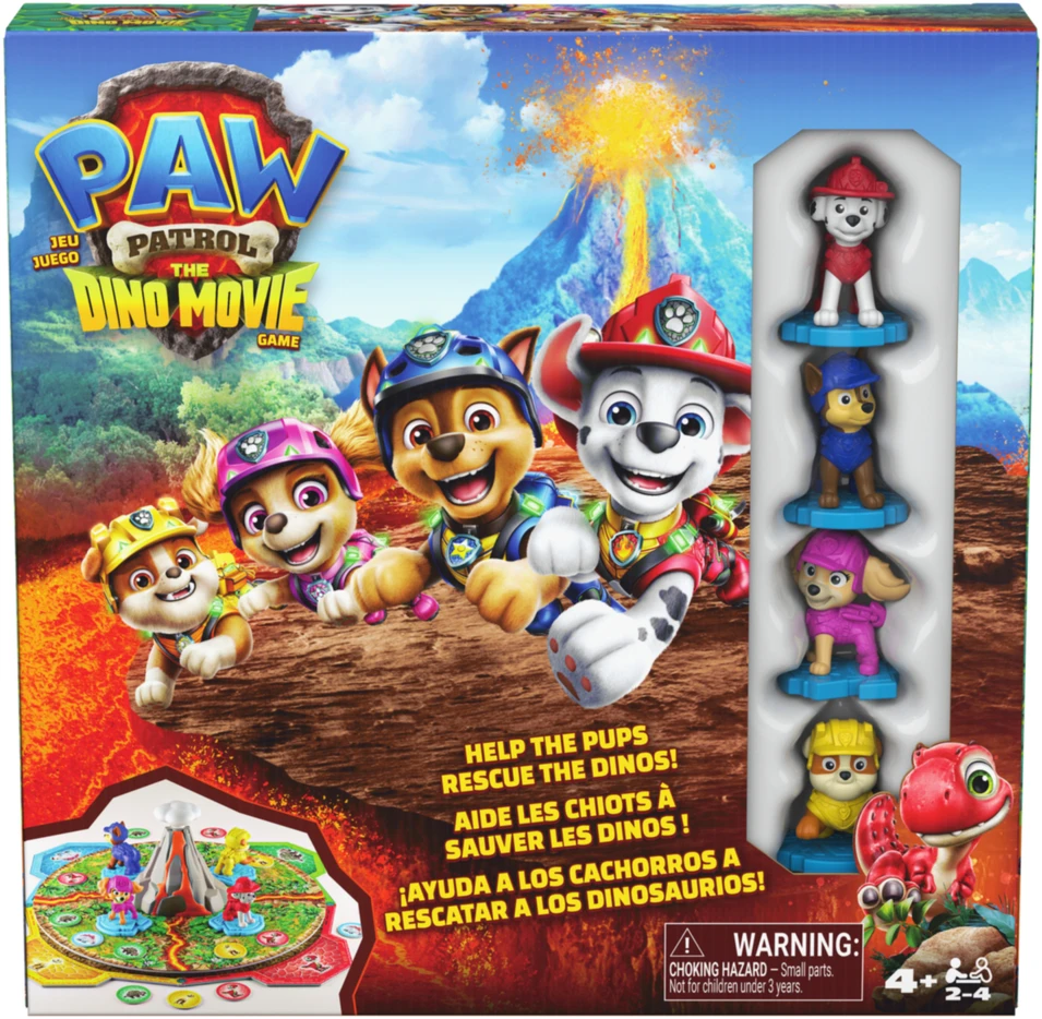 Sm Games Puzzles Psi Patrol i Dinozaury Gra planszowa Dino Movie Wulkan