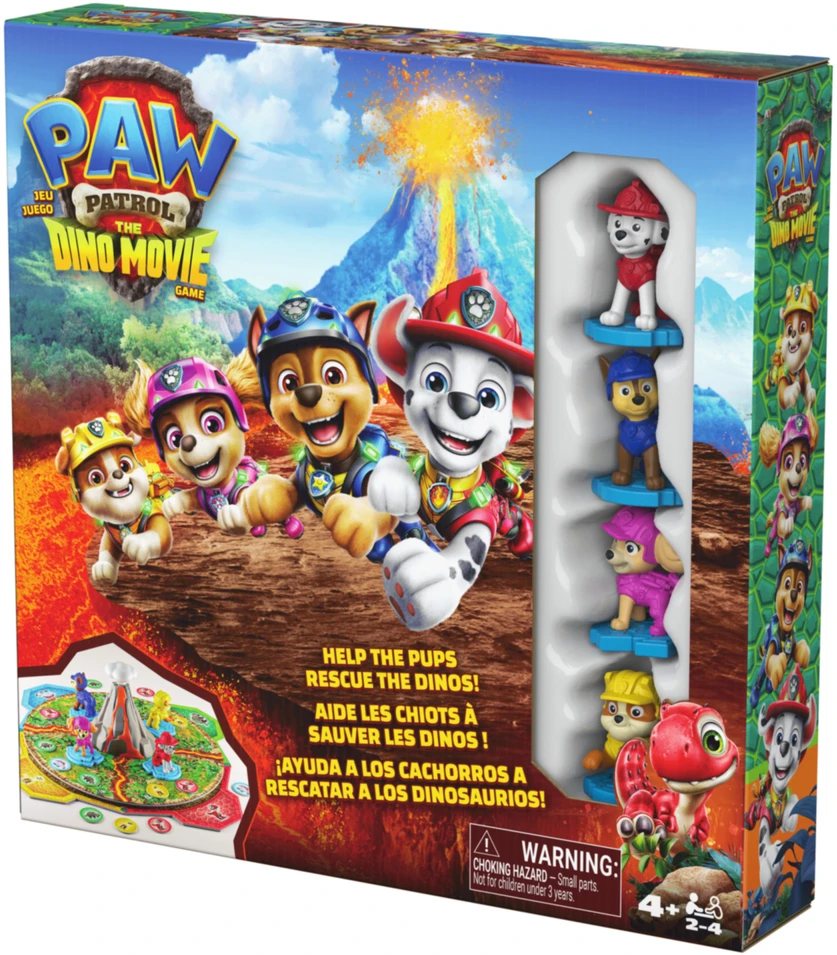 Sm Games Puzzles Psi Patrol i Dinozaury Gra planszowa Dino Movie Wulkan