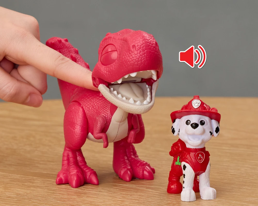 Spin Master „Paw Patrol“ ir dinozaurų rinkinys „Marshall su“ interaktyvūs dinozaurų riaumojantys šuniukų draugai