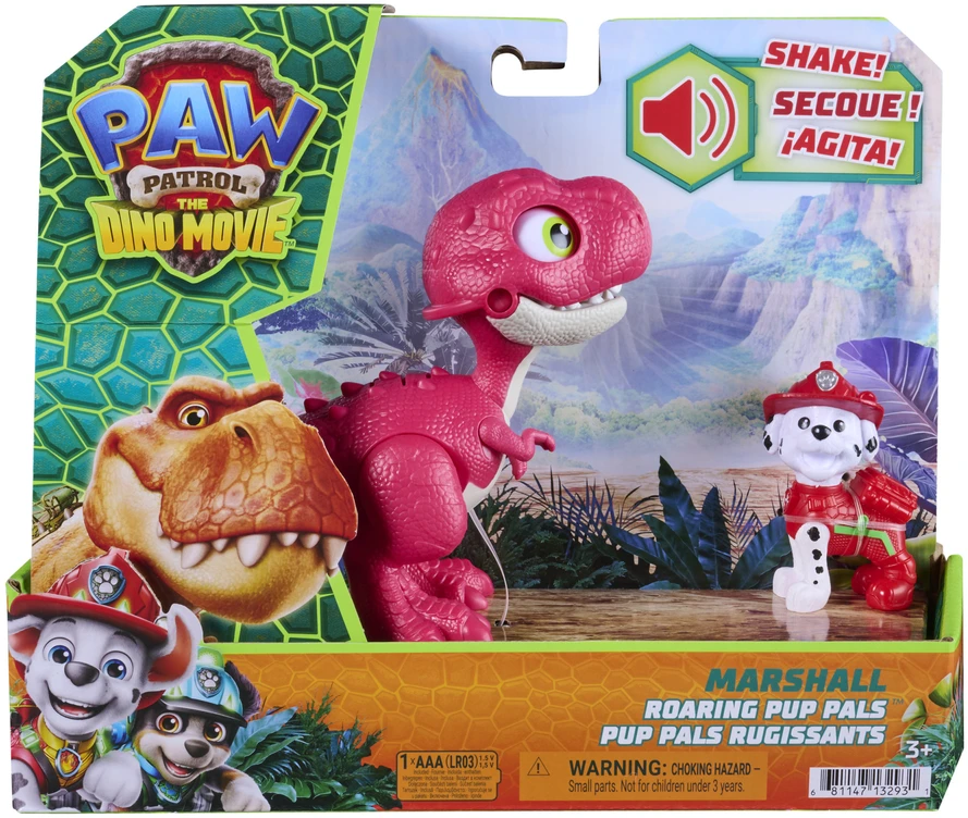 Spin Master „Paw Patrol“ ir dinozaurų rinkinys „Marshall su“ interaktyvūs dinozaurų riaumojantys šuniukų draugai