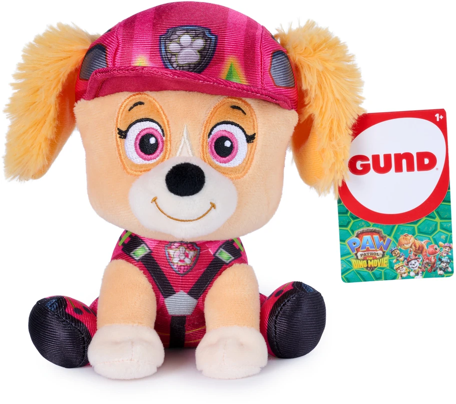 Spin Master Paw Patrol ir dinozaurai Skye GUND pliušinis žaislas minkštas mielas šuniukas 15 cm