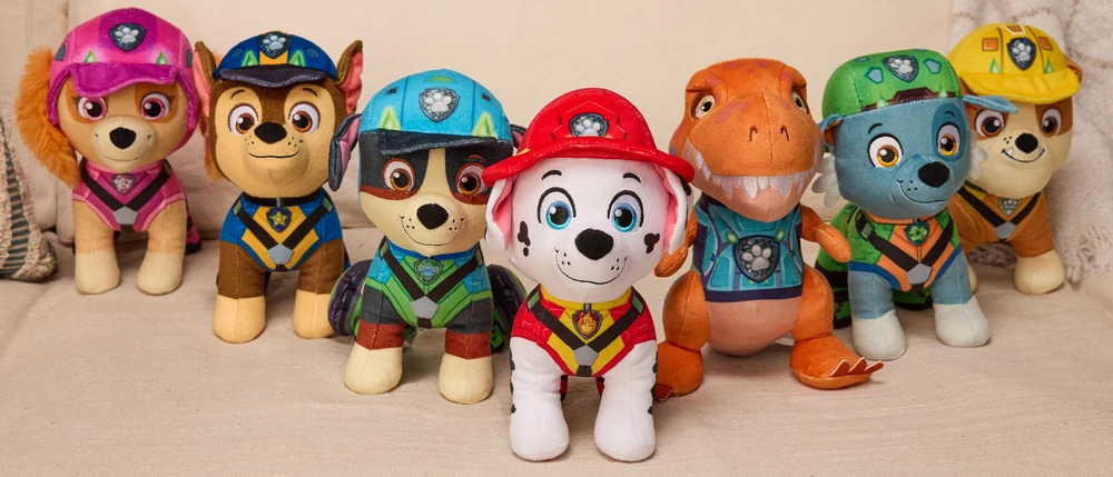 Psi Patrol i Dinozaury Maskotka Timmy dinozaur pluszak minkšta przytulanka 20 cm