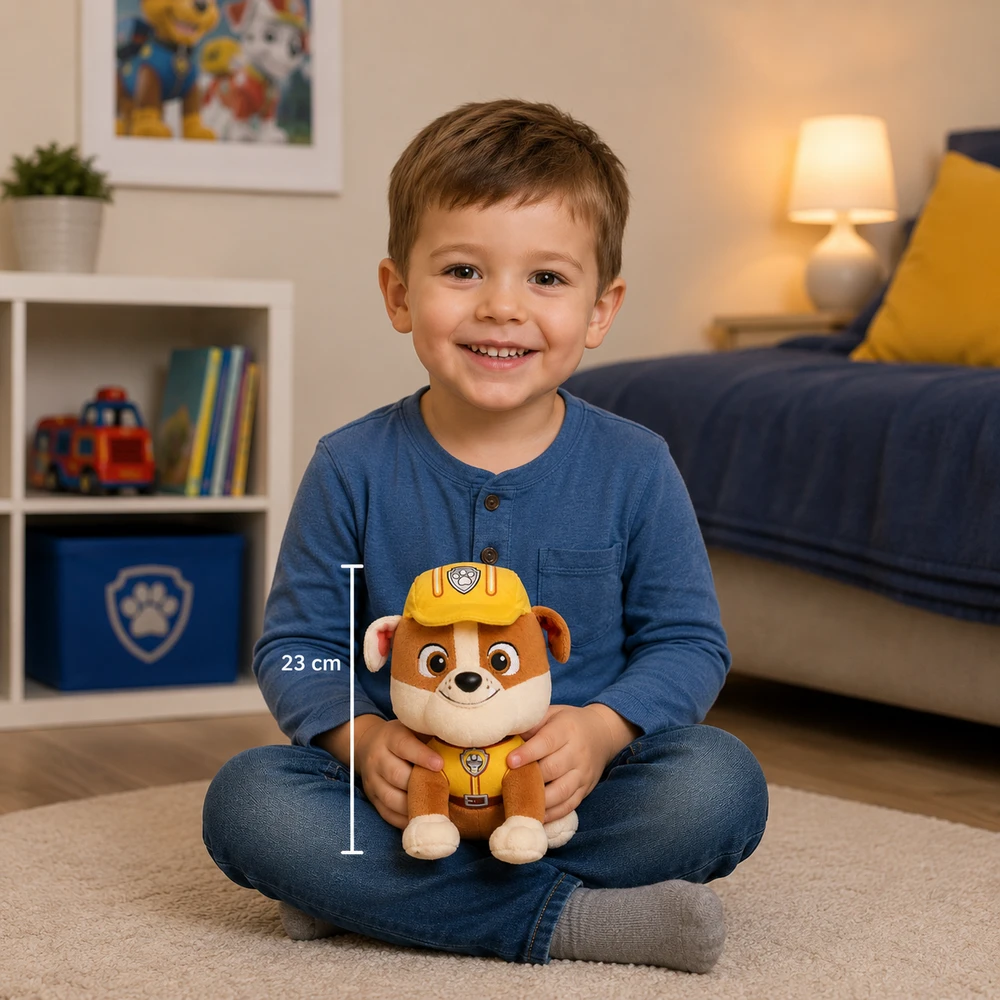 Spin Master Paw Patrol: Pliušiniai herojai 23 cm Rubble