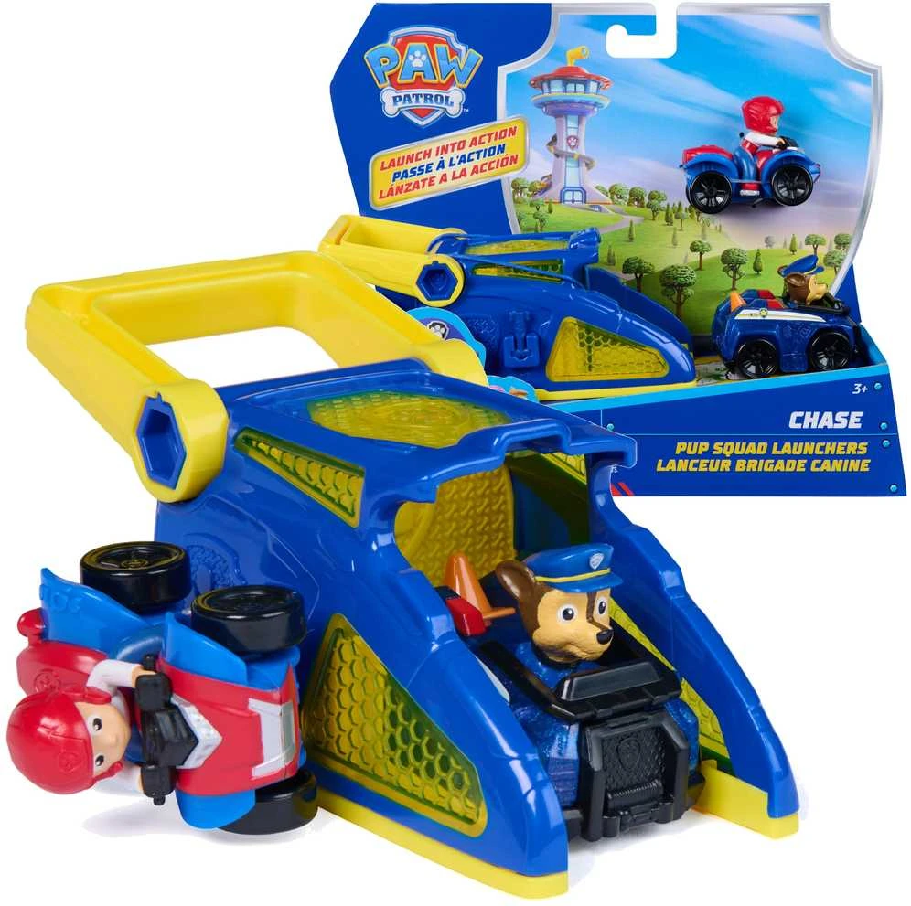 Spin Master Paw Patrol - Šuniukų būrio paleidimo priemonė - Chase (6074781)