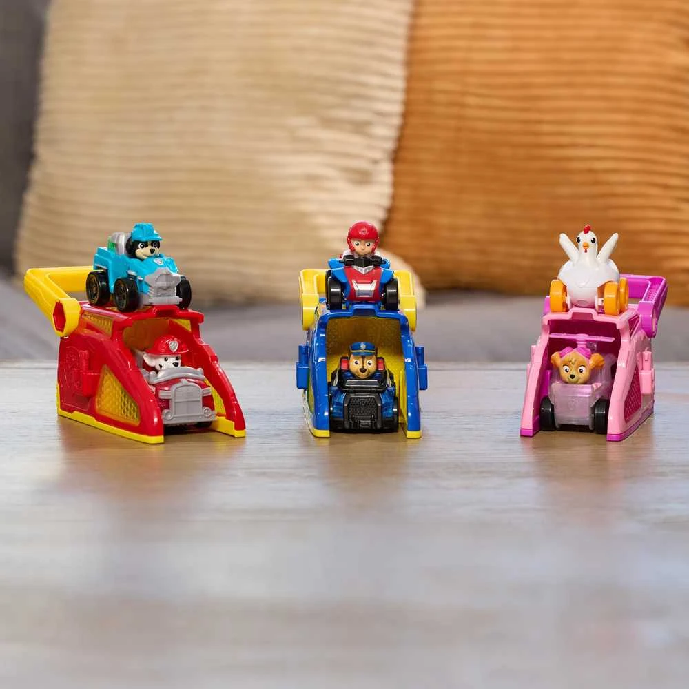 Spin Master Paw Patrol šuniukų būrio Marshallo paleidimo priemonės su Rex transporto priemone rinkinys su figūrėlėmis