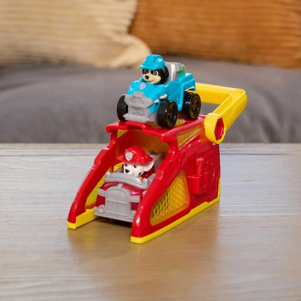 Spin Master Paw Patrol šuniukų būrio Marshallo paleidimo priemonės su Rex transporto priemone rinkinys su figūrėlėmis