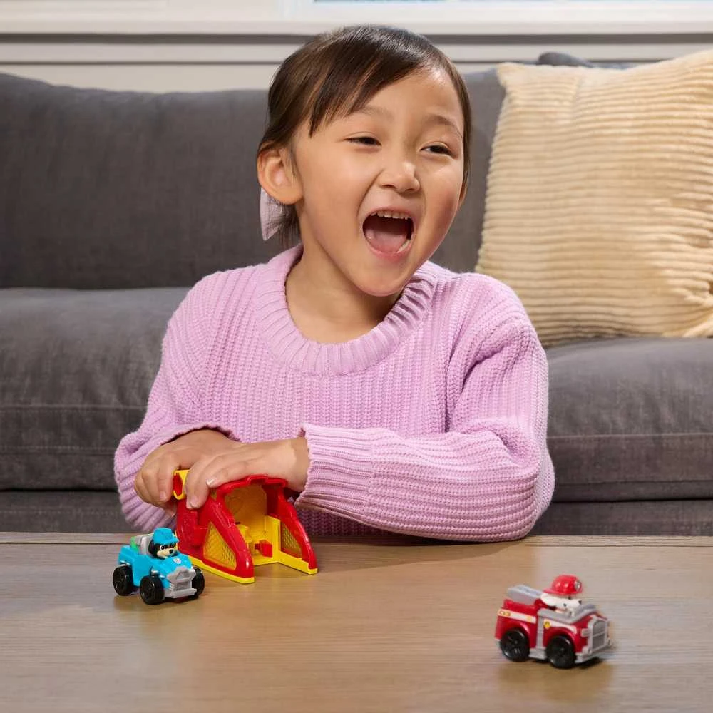 Spin Master Paw Patrol šuniukų būrio Marshallo paleidimo priemonės su Rex transporto priemone rinkinys su figūrėlėmis