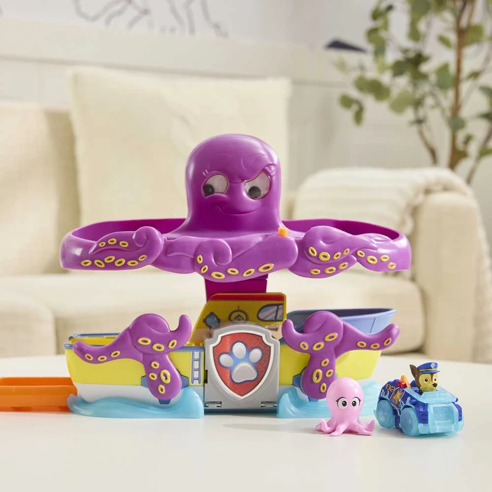 Spin Master „Paw Patrol“ aštuonkojų gelbėjimo kompleksas su Čeiso transporto priemone