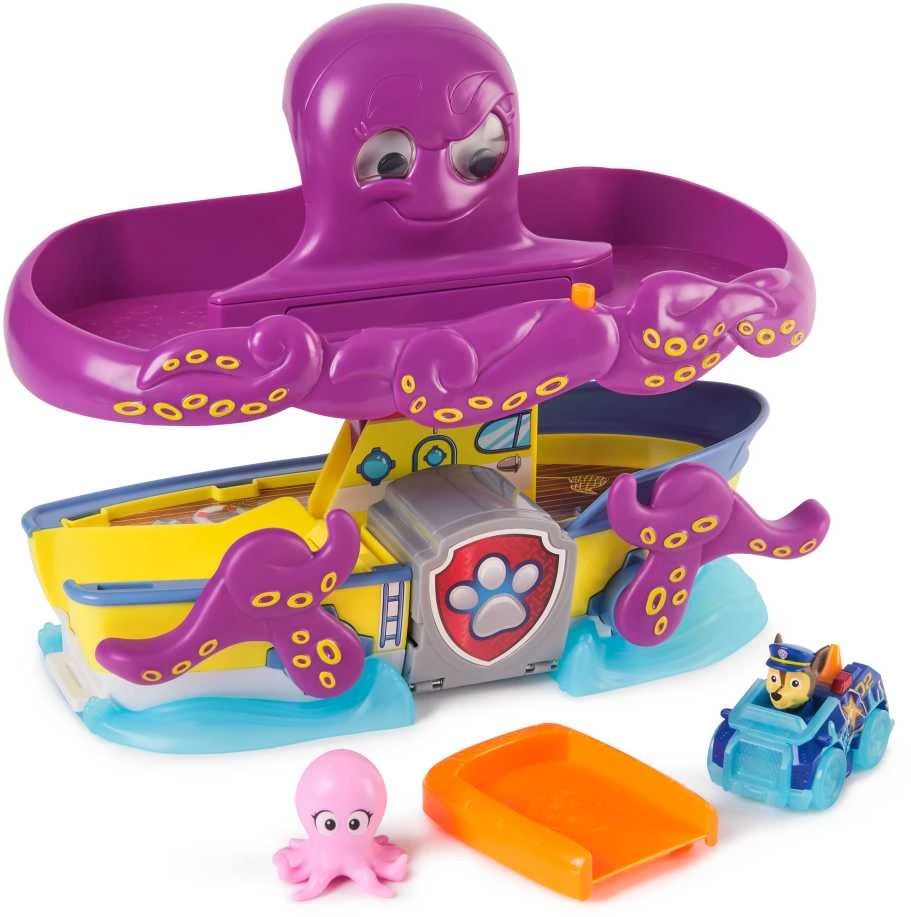 Spin Master „Paw Patrol“ aštuonkojų gelbėjimo kompleksas su Čeiso transporto priemone