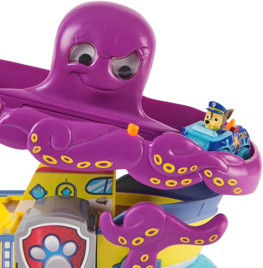 Spin Master „Paw Patrol“ aštuonkojų gelbėjimo kompleksas su Čeiso transporto priemone