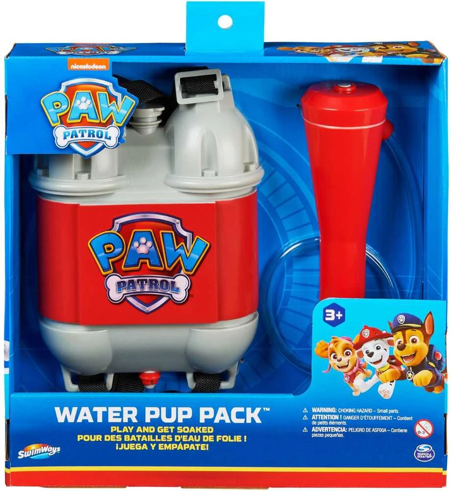 „Paw Patrol“ vandens pistoletas su kuprine, vandens pompa, reguliuojamas, 1 litras