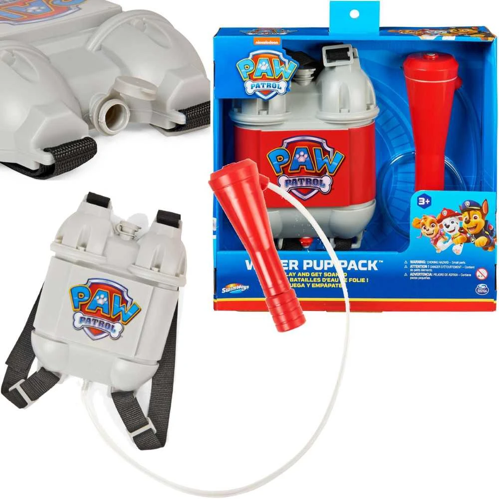 „Paw Patrol“ vandens pistoletas su kuprine, vandens pompa, reguliuojamas, 1 litras